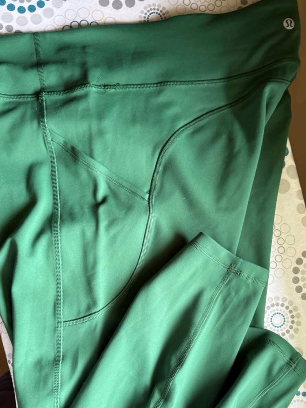 NWOT- 16 Buttery soft Kelly /Emerald Lululemon Performance wt Pockets Leggings - Picture 6 of 8